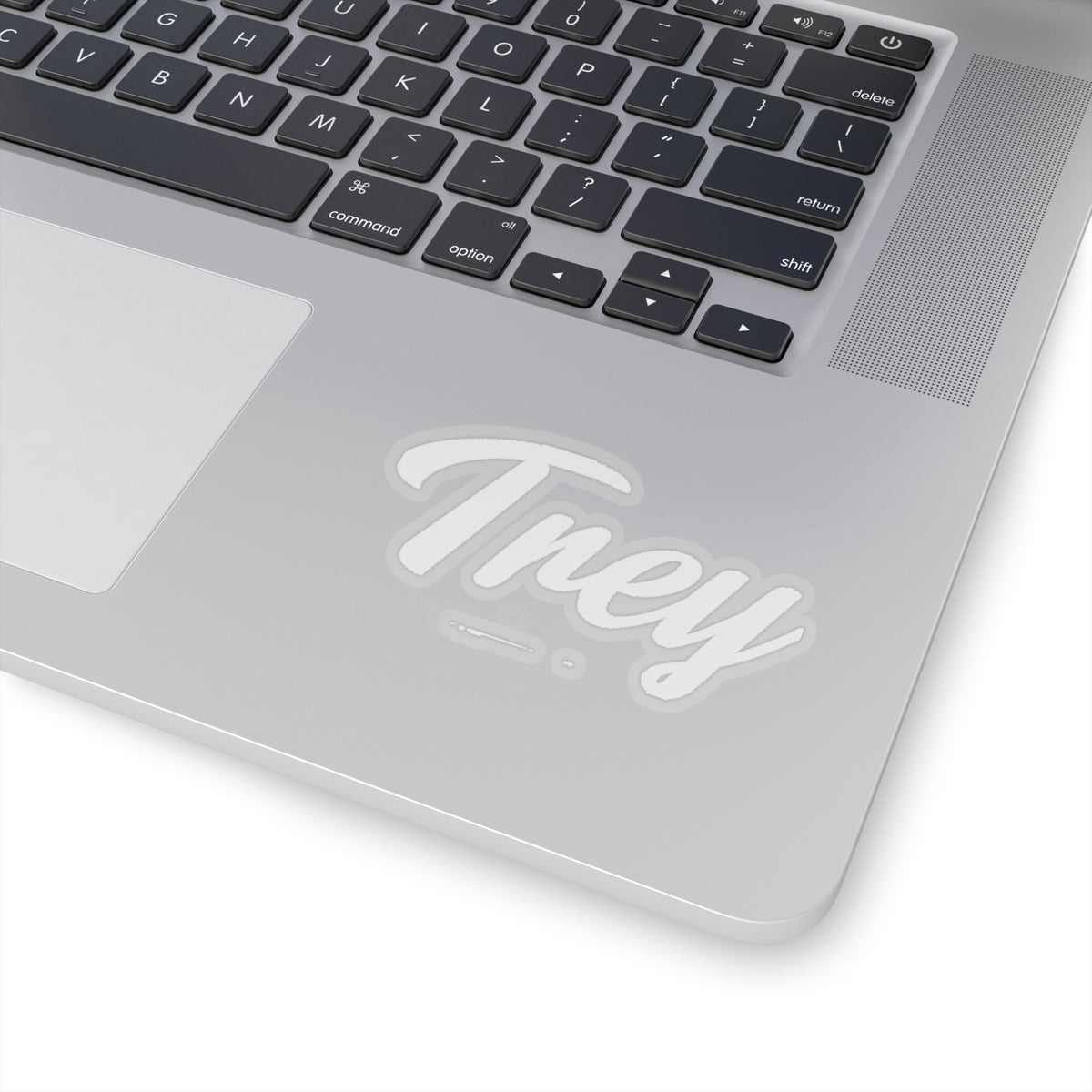 Durable Trey Stickers with permanent adhesive, scratch-resistant glossy finish, and eco-friendly inks, ideal for personalizing everyday items - Trey Clothing